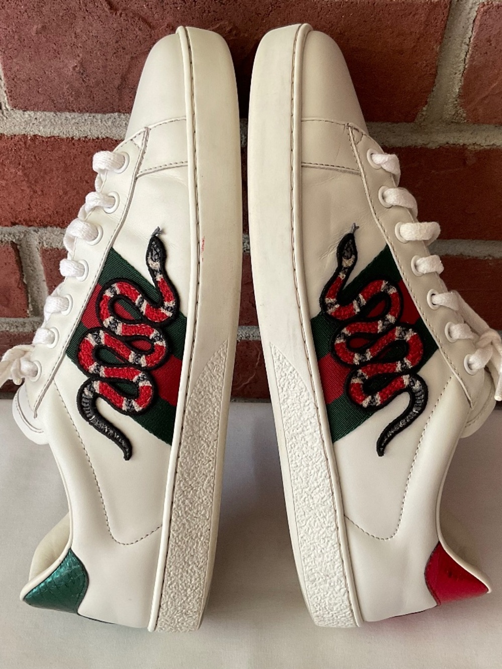 Gucci Ace Embroidered Snake Sneakers EU 41